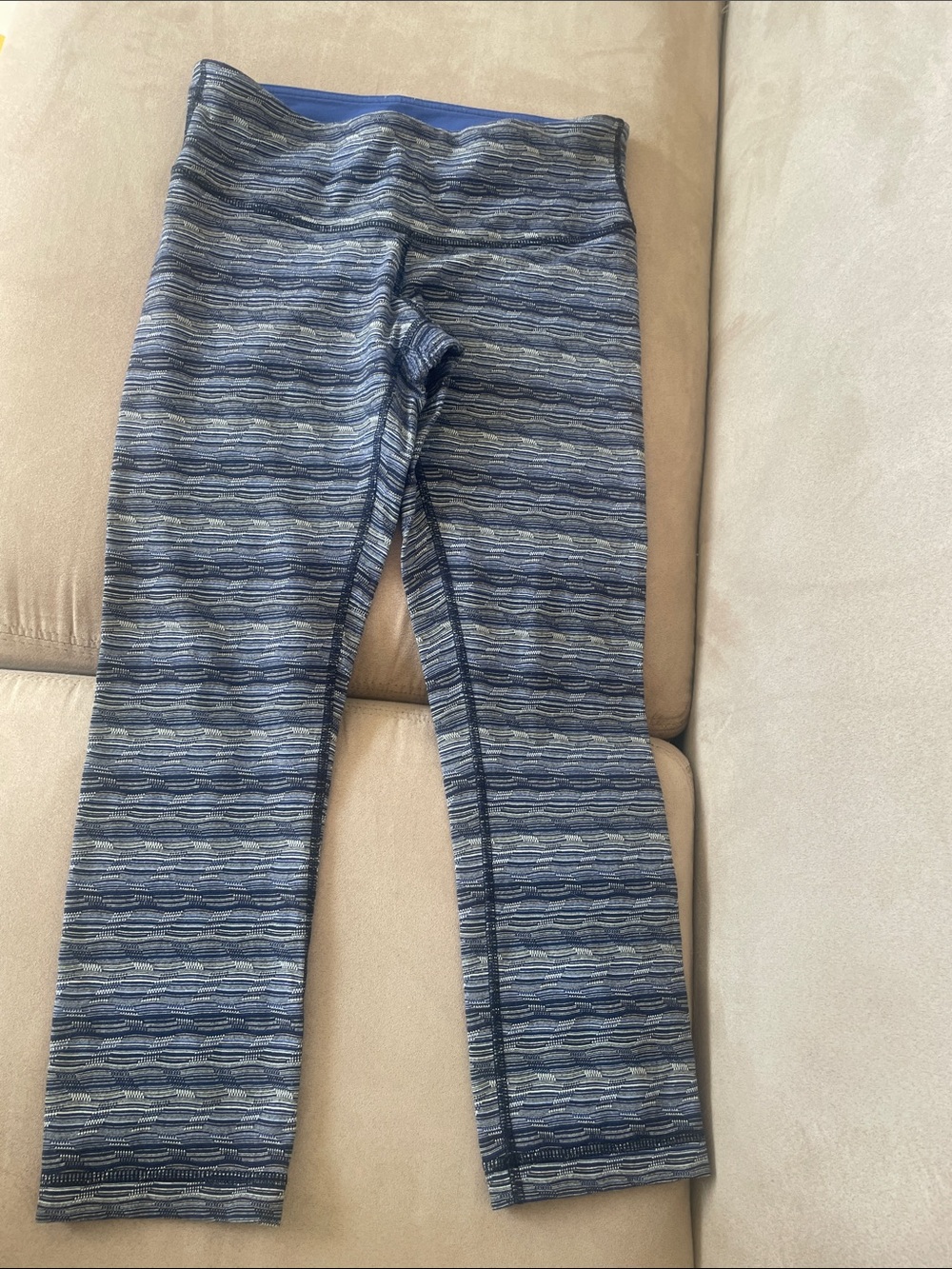 lululemon athletica Kids Blue Striped Performance Leggings